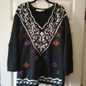 EUC Kitty Hawk by Vivian Wang V-Neck Pullover Knit Sweater Size Large